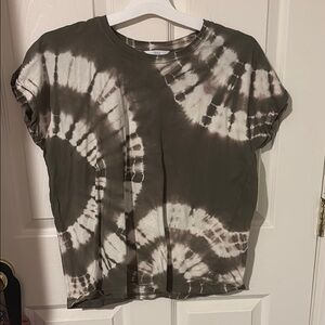 Tie-Dye Women's Top - Green and White